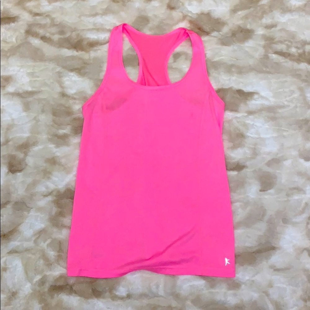 2 Sleeve less hot pink shirts